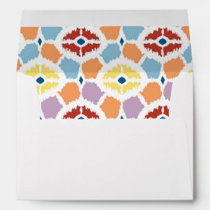 Colorful diamonds ikat geometric envelope