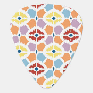 Colorful diamonds ikat geometric guitar pick