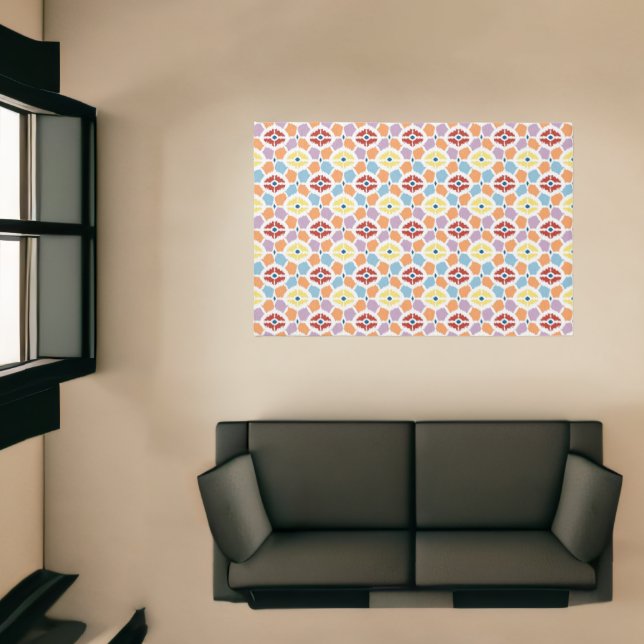 Colorful diamonds ikat geometric rug (Insitu (Indoor 1))