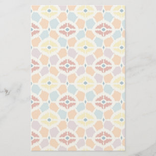 Colorful diamonds ikat geometric stationery
