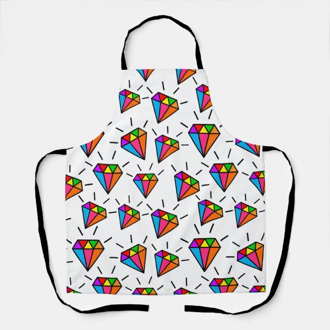 Colorful diamonds pattern apron (Front)