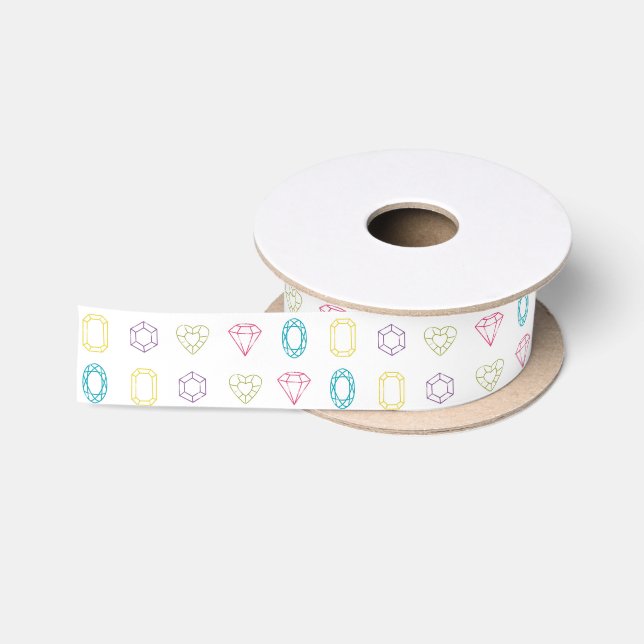 Colorful Diamonds Pattern Ribbon (Spool)