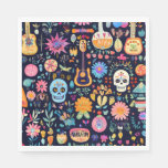 Colorful Dias de los muertos pattern Napkins