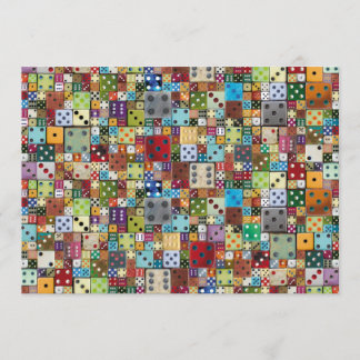 Colorful Dice Bunco Invite