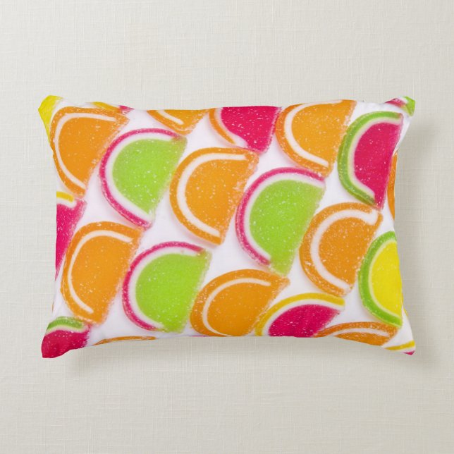 Colorful Different Jelly Candy Decorative Pillow (Front)