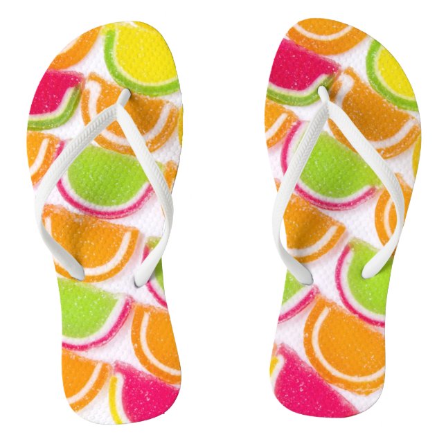 Colorful Different Jelly Candy Flip Flops (Footbed)