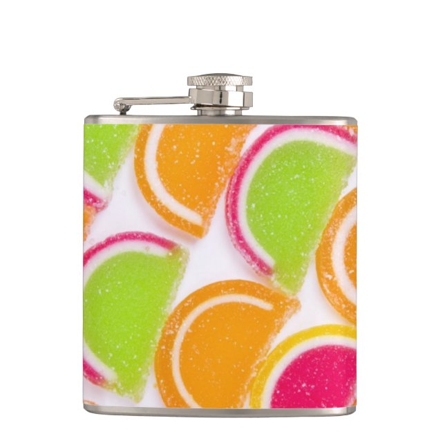Colorful Different Jelly Candy Hip Flask (Front)