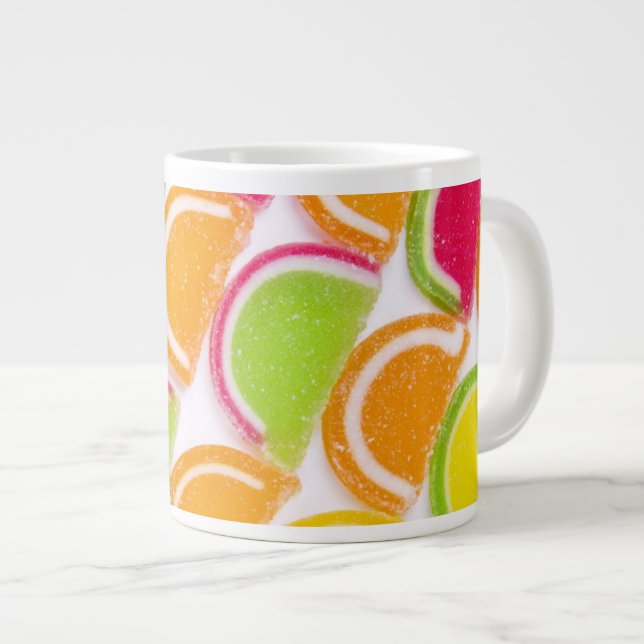 Colorful Different Jelly Candy Large Coffee Mug (Front Right)
