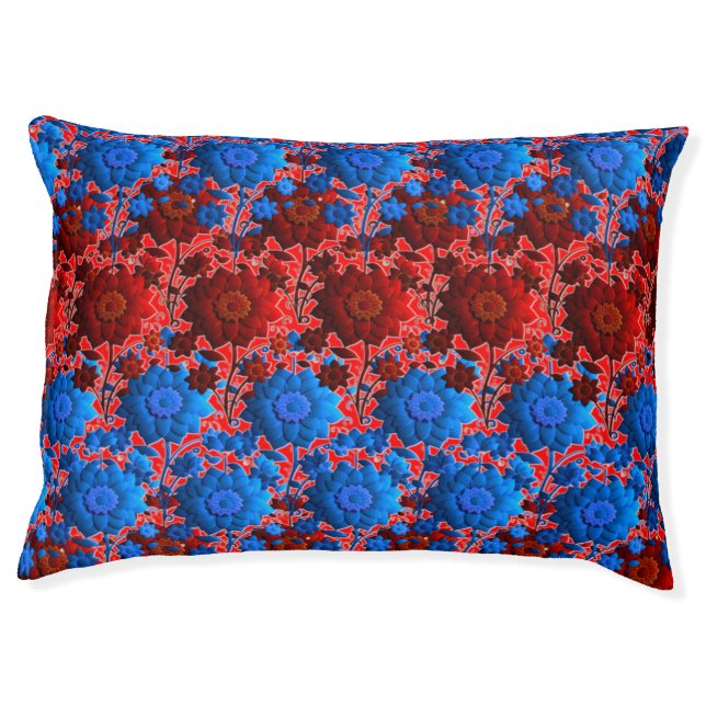 Colorful Digital 3D Design Large Indoor Dog Bed –  (Front)