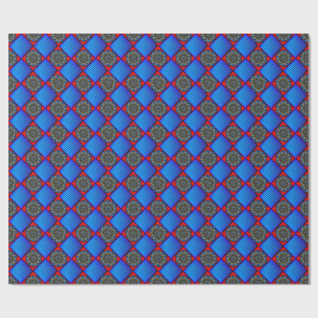 Colorful Digital 3D Design Matte Wrapping Paper – (Flat)