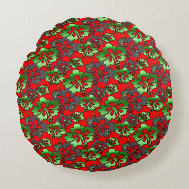 Colorful Digital 3D Design Round Throw Pillow (16" (Front)