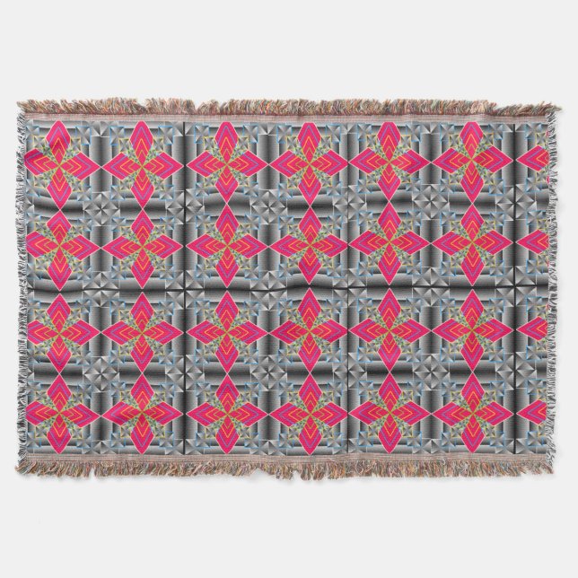 Colorful Digital 3D Design Throw Blanket – Perfect (Front)