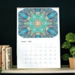 Colorful Digital Abstract Art Calendar Any Year<br><div class="desc">Any year calendar. This design was created from my one-of-a-kind fluid acrylic paintings. It may be personalized by clicking the customize button and adding a name, initials or your favorite words. Contact me at colorflowcreations@gmail.com if you with to have this design on another product. Purchase my original abstract acrylic painting...</div>