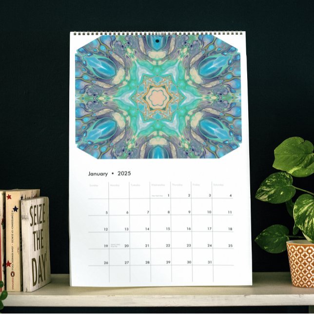 Colorful Digital Abstract Art Calendar Any Year (Creator Uploaded)