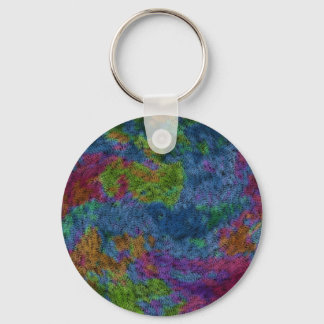 Colorful Digital Abstract Keychain