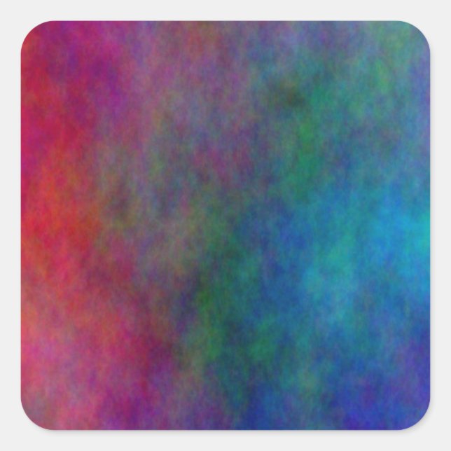 Colorful digital abstract square sticker (Front)