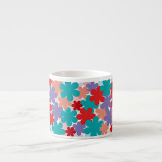 Colorful Digital Art Flower Espresso Cup