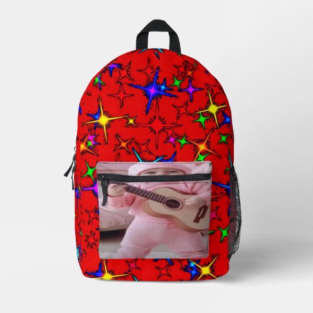Colorful Digital Design Backpack – Perfect Size fo (Front)