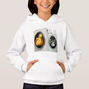 Colorful Digital Design Girl's Pullover Hoodie – P