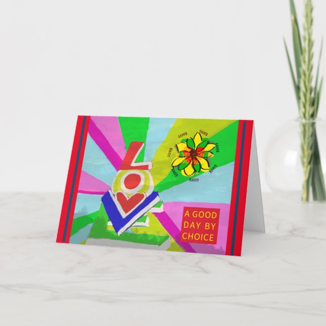 Colorful Digital Graphic Love Illustration  Card (Front)
