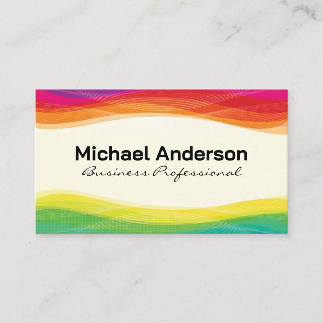 Colorful Digital Layers Business Card (Front)