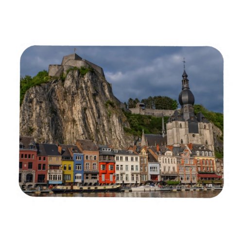 Colorful Dinant town view by sunset Belgium Magnet