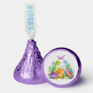 Colorful Dinosaur Birthday Bash Favor Hershey Kiss