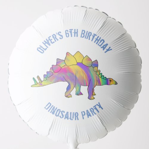 Colorful Dinosaur Birthday Party Balloon