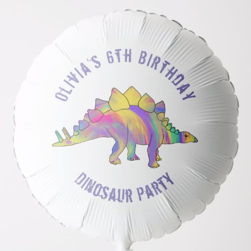 Colorful Dinosaur Birthday Party Balloon