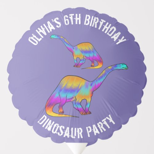 Colorful Dinosaur Birthday Party Balloon