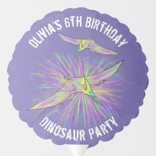 Colorful Dinosaur Birthday Party Balloon