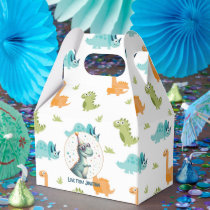 Colorful Dinosaur Birthday Party Favor Boxes