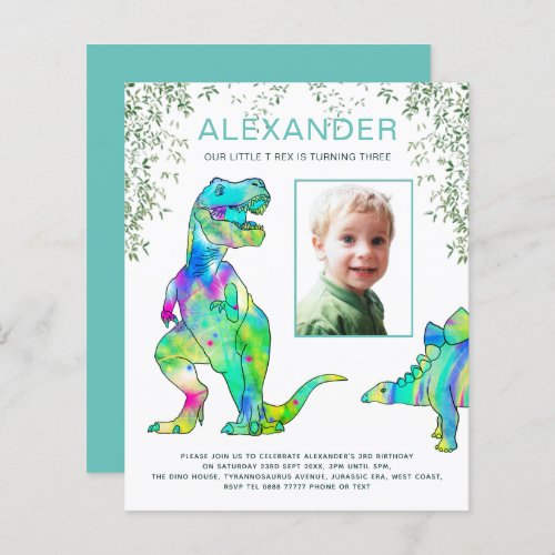 Colorful Dinosaur Birthday Party Photo