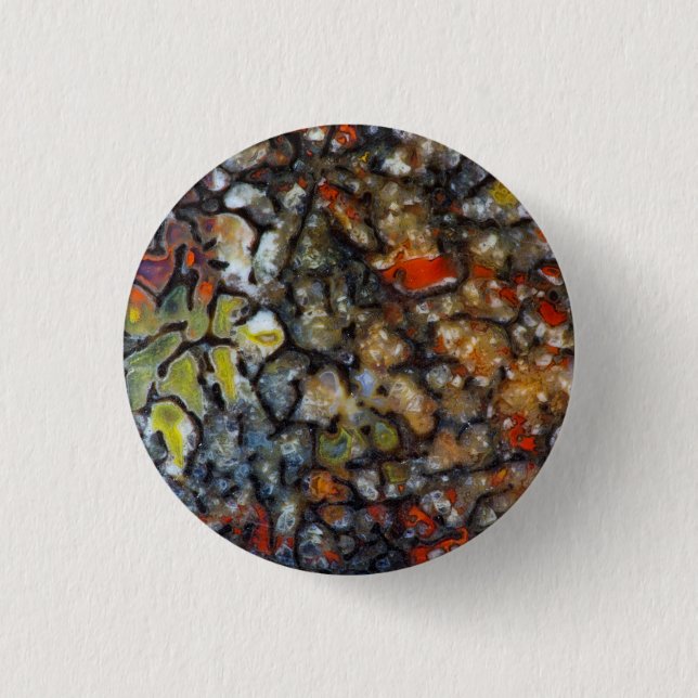 Colorful Dinosaur Bone Button (Front)