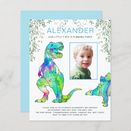 colorful dinosaur boys birthday party photo