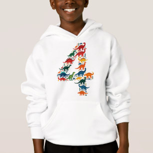 colorful dinosaur kid hoodie