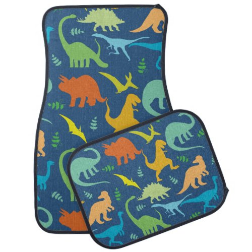 Colorful Dinosaur Pattern Car Floor Mat