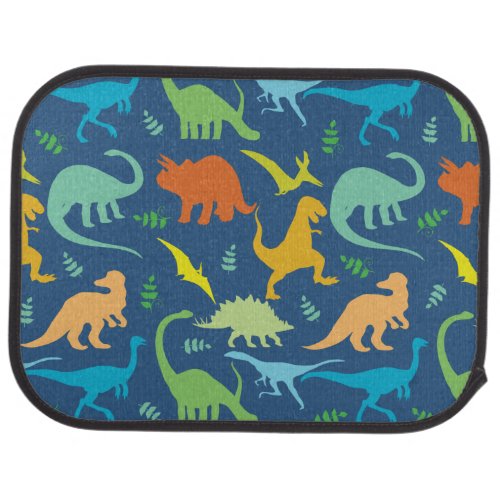 Colorful Dinosaur Pattern Car Mat