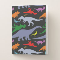 Colorful Dinosaur Pattern (Dark)