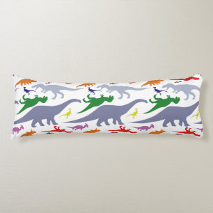 Colorful Dinosaur Pattern (Light) Body Pillow