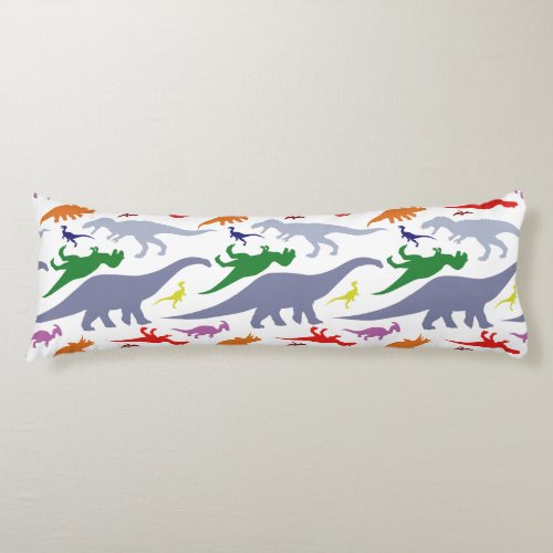 Colorful Dinosaur Pattern Light Body Pillow