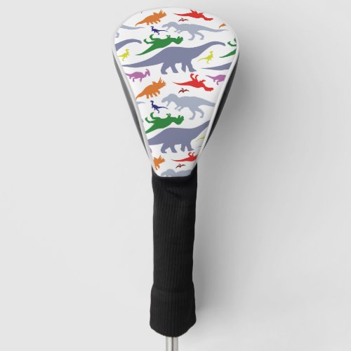 Colorful Dinosaur Pattern Light Golf Head Cover