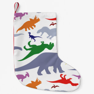 Colorful Dinosaur Pattern (Light) Small Christmas Stocking