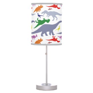 Colorful Dinosaur Pattern (Light) Table Lamp