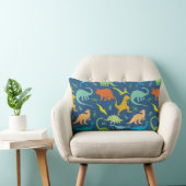 Colorful Dinosaur Pattern Lumbar Pillow (Chair)