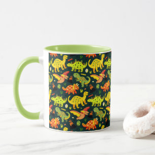 Colorful Dinosaur Pattern Mug