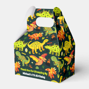 Colorful Dinosaur Pattern Party Favor Box
