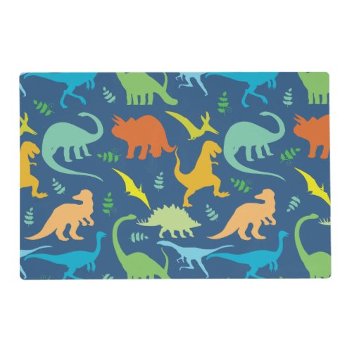 Colorful Dinosaur Pattern Placemat