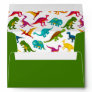 Colorful Dinosaur Pattern T-Rex Birthday Party Envelope