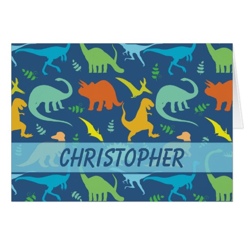 Colorful Dinosaur Pattern to Personalize